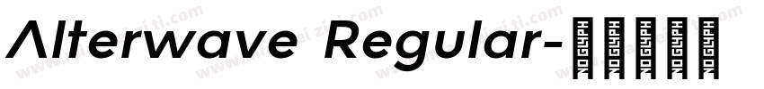 Alterwave Regular字体转换